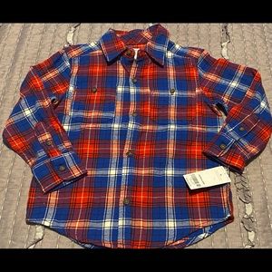 Flannel long sleeve shirt.